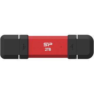 1TB Silicon Power USB Stick DS72 Typ A+C 1050/850MB`s Red