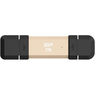 250GB Silicon Power USB Stick DS72 Typ A+C 1050/850MB`s Gold