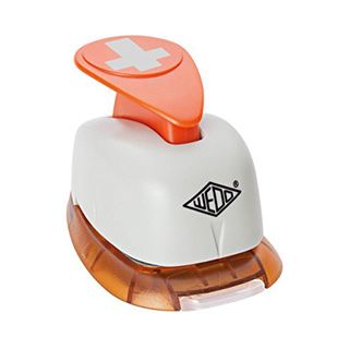 WEDO Motivlocher groß Kreuz Grau/Orange