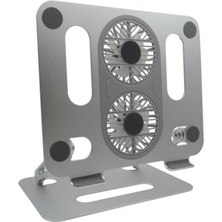 Realpower FanStand 1,Notebook/Tablet Stand mit Fan und RGB Bulk