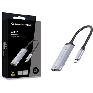 Conceptronic Adapter USB-C -> 2.1 HDMI Adapter 8K 60Hz grau