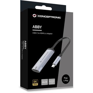 Conceptronic Adapter USB-C -> 2.1 HDMI Adapter 8K 60Hz grau