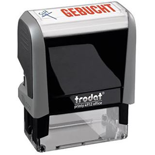 WEDO Stempel Office Printy 4912, Modell 4.0, Text Gebucht