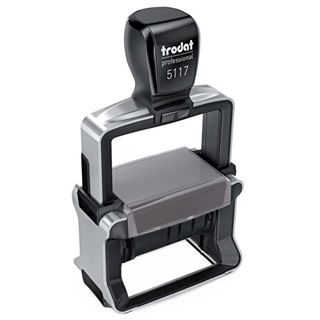 WEDO Stempel Datum m. Wortband Trodat 5117 Prof. Edelstahl