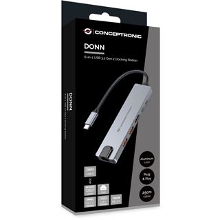 Conceptronic 6-1 Dock USB-C->HDMI,2xUSB-A,USB-C,+ 25cm si