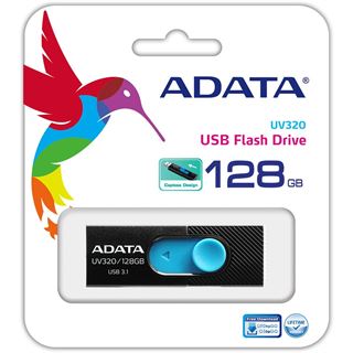 128GB ADATA USB-Stick DashDrive UV320 (black/blue) retail
