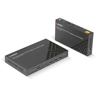Lindy 70m Cat.6A TypeC & HDMI HDBaseT 3.0 KVM Extender