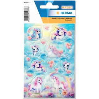 Herma Sticker MAGIC HAPPY UNICORN TRANSPUFFY