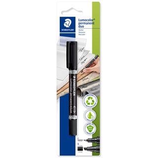 Staedtler Zweispitzmarker Lumocolor permanent BK retail