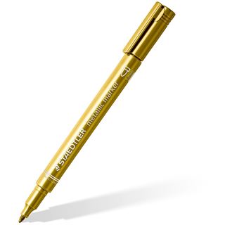 Staedtler Marker metallic pen gold, silber & white BK retail