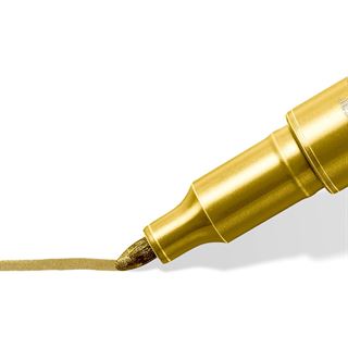 Staedtler Marker metallic pen gold, silber & white BK retail