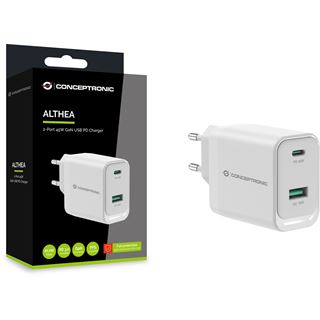 Conceptronic Ladeger&auml;t 2Port 45W,1xUSB-C,1xUSB-A wei&szlig;