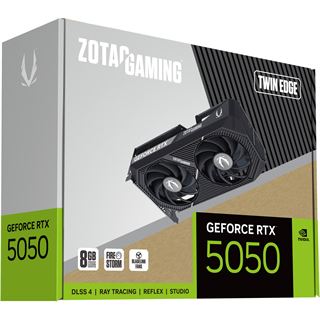 8GB ZOTAC GeForce RTX 5050 Twin Edge Aktiv PCIe 5.0 x16 (x8) (Retail)