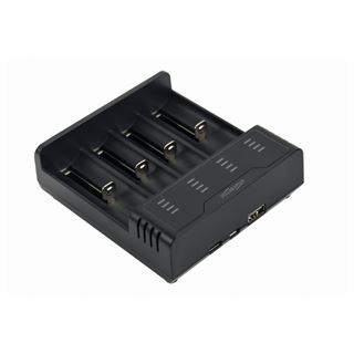 Gembird Ni-MH + Li-Ion Schnell-Ladeger?t, schwarz