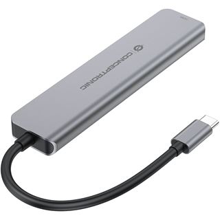 Conceptronic 6-1 Dock USB-C->HDMI,2xUSB-A,3xUSB-C,+ 25cm gr