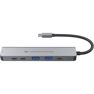 Conceptronic 6-1 Dock USB-C->HDMI,2xUSB-A,3xUSB-C,+ 25cm gr