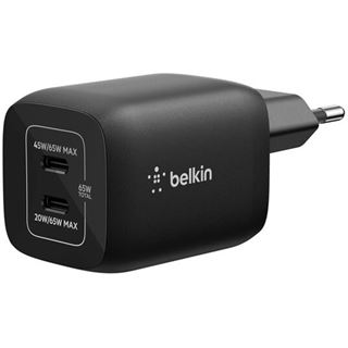 Belkin GAMING DUAL USB-C LADEGEREAT 65 WATT GAN SCHWARZ