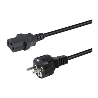 (€3,30*/1m) 3.00m Equip Strom Netzkabel CEE 7/7 Stecker auf C13