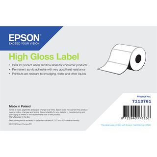 Epson HIGH GLOSS LABEL DIE-CUT ROLL 76MM X 51MM 2310 LABELS