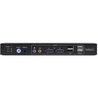 Startech 2-PORT DISPLAYPORT KVM SWITCH DUAL-VIEW VIDEO MATRIX 4K 60HZ