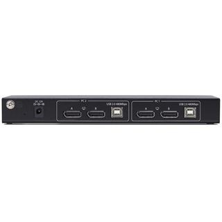 Startech 2-PORT DISPLAYPORT KVM SWITCH DUAL-VIEW VIDEO MATRIX 4K 60HZ