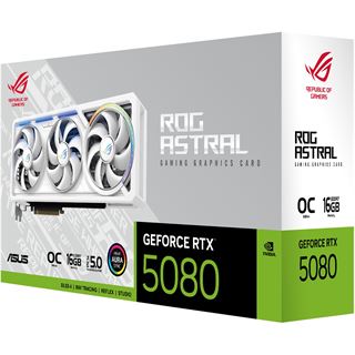 16GB Asus GeForce RTX 5080 Gaming OC White Aktiv PCIe 5.0 x16 (Retail)