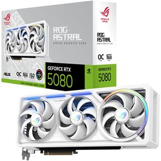 16GB Asus GeForce RTX 5080 Gaming OC White Aktiv PCIe 5.0 x16 (Retail)