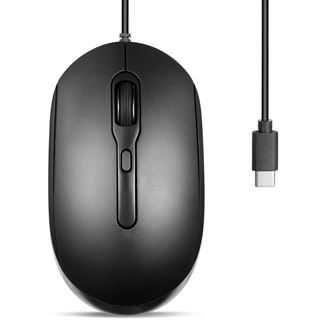 Perixx PERIMICE-222CB, Maus, optisch, 4 Tasten, Silent, USB-C, schwarz