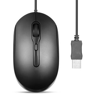 Perixx PERIMICE-222UB, Maus, optisch, 4 Tasten, Silent, USB-A, schwarz