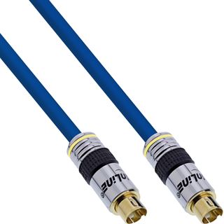 (€2,58*/1m) 5.00m InLine S-VHS Anschlusskabel 4pol Stecker auf