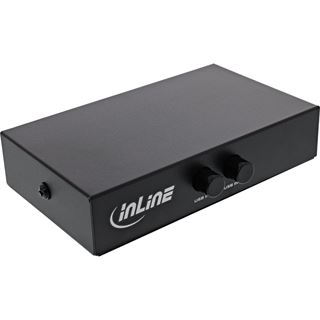 InLine USB 2.0 Umschalter manuell, USB-A Ger&auml;t an 2 Computer