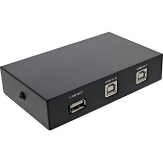 InLine USB 2.0 Umschalter manuell, USB-A Ger&auml;t an 2 Computer