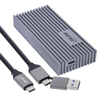 InLine USB4-Gehäuse, USB-C zu M.2 NVMe SSD, 40Gb/s, Aluminium