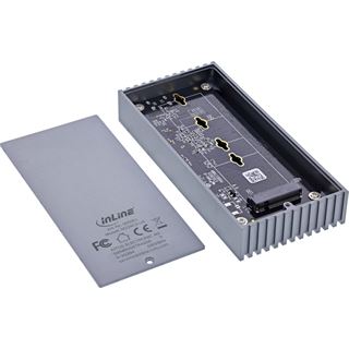 InLine USB4-Gehäuse, USB-C zu M.2 NVMe SSD, 40Gb/s, Aluminium