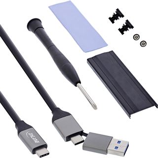 InLine USB4-Gehäuse, USB-C zu M.2 NVMe SSD, 40Gb/s, Aluminium