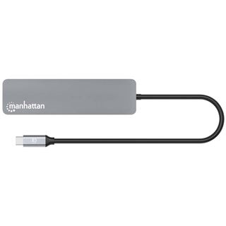 Manhattan USB-C PD auf HDMI 7-in-1 4K Dockingstation grau