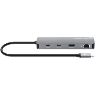 Manhattan USB-C PD auf HDMI 9-in-1 4K Dockingstation grau