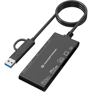 Conceptronic 7-in-1 Card Reader USB3.0,2xSD,2xMicroSD,MS,CF