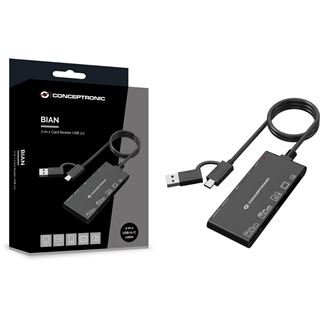Conceptronic 7-in-1 Card Reader USB3.0,2xSD,2xMicroSD,MS,CF