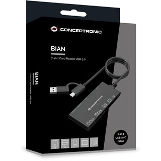 Conceptronic 7-in-1 Card Reader USB3.0,2xSD,2xMicroSD,MS,CF