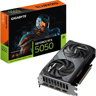 8GB Gigabyte GeForce RTX 5050 Windforce OC 8G Aktiv PCIe 5.0 x16 (x8)