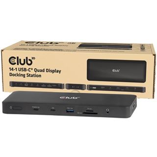 Club3D USB-C 14in1-Dock>2xDP2.1/2xHDMI/3xUSB-C 4K60Hz PD100W retail