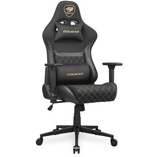 Cougar Gaming-Stuhl Armor One V2 Gold F, PVC/Stoff, Schwarz