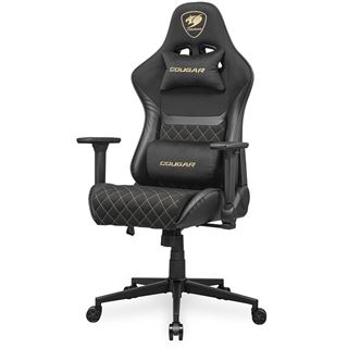 Cougar Gaming-Stuhl Armor One V2 Gold F, PVC/Stoff, Schwarz