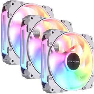 120x120x28mm Cougar Apolar 120ARGB,Reverse Blade,Wei&szlig; 3er-Pack