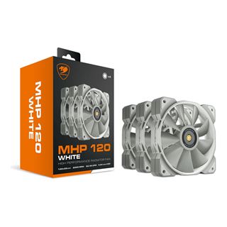 120x120x25mm Cougar MHP 120, Weiß 3er-Pack