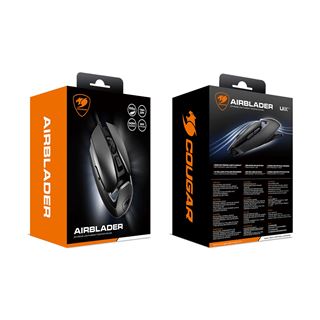 Cougar Gaming Maus AirBlader, Kabelgebunden, Schwarz