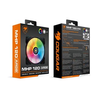 120x120x25mm Cougar MHP 120 ARGB, Schwarz