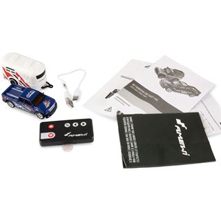 Amewi RC Pickup Die Cast mit Wohnwagen 1:64 RTR blau 6+