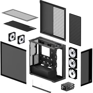 Arctic Xtender Midi Tower ohne Netzteil schwarz